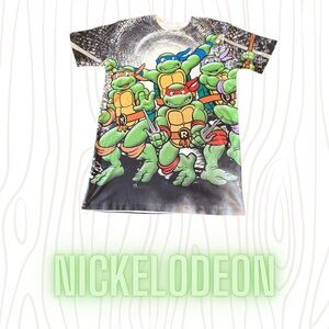 Nickelodeon men’s Ninja Turtles Graphic Tee - Green and Black